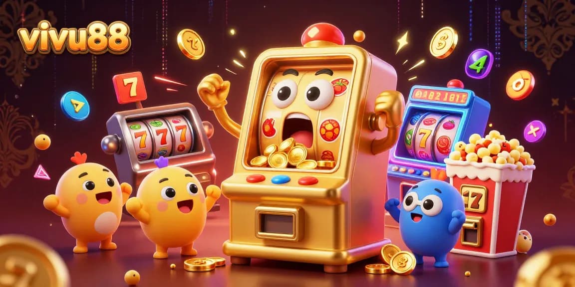 Spin the jackpot at vivu88 with animated slot machines and vibrant casino elements bringing excitement!