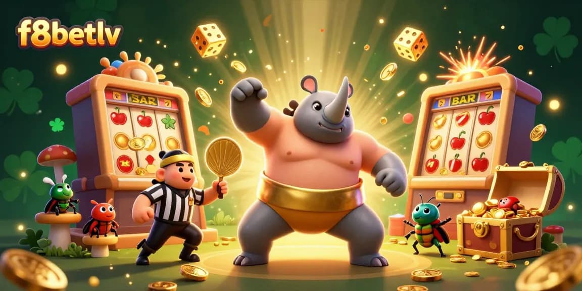 Engage in thrilling gameplay with f8betlv's vibrant 3D casino scene featuring dynamic characters and magical winnings.