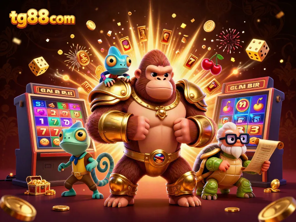 Join the excitement at tg88 com with a vibrant illustration showcasing thrilling casino fun.
