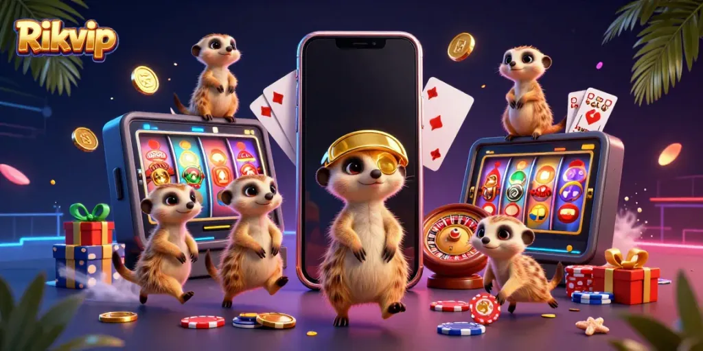 Experience fun at Rikvip, where meerkats manage an exciting casino environment filled with games and vibrant action.