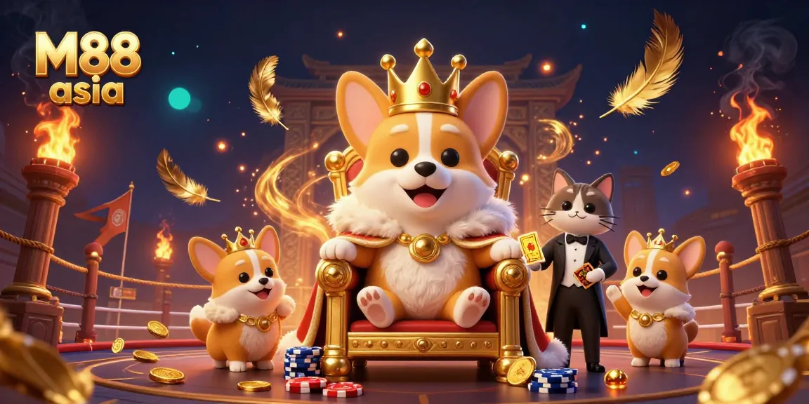 Experience thrilling games at M88 asia with vibrant 3D characters in a casino setting.