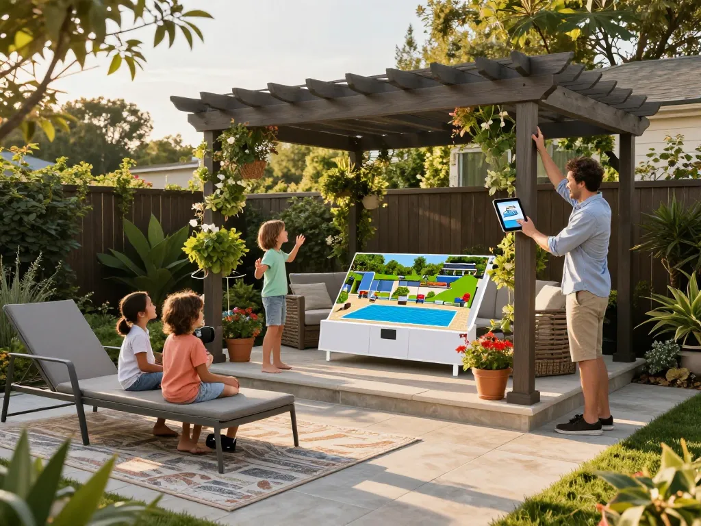 Enhance your garden with the 3D Pergola Configurator, visualizing customizable patio designs.