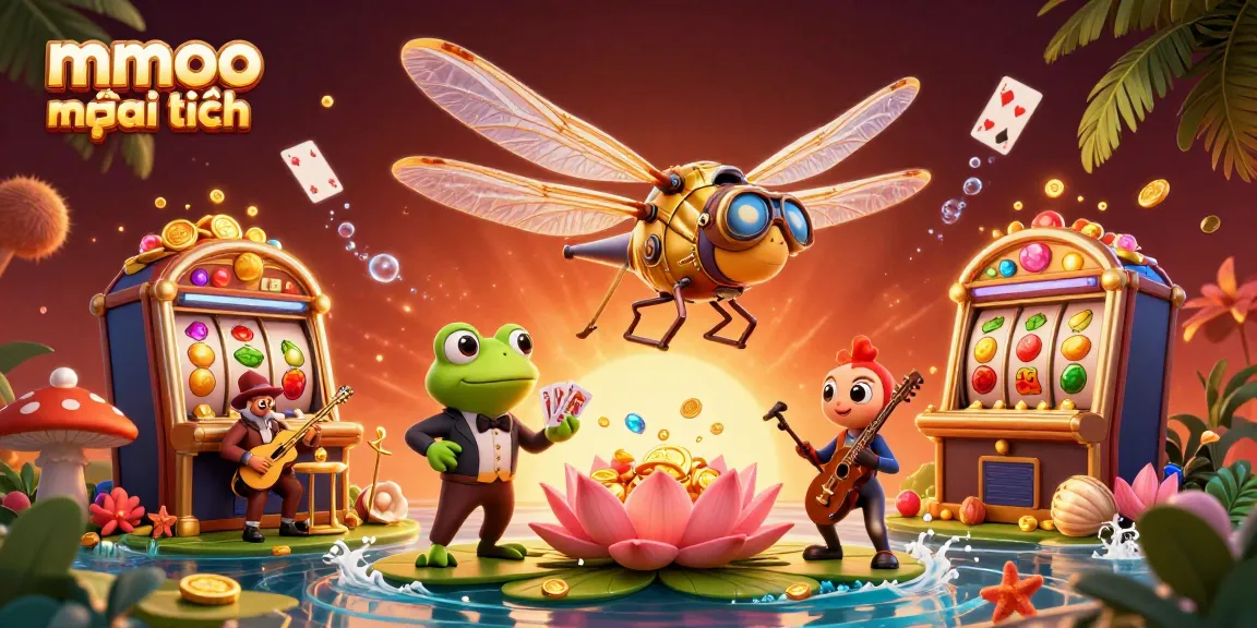Experience the thrill of mmoo mới nhất in this vibrant 3D casino illustration filled with action.