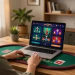 Engaging in strategic gameplay at UU 88 online casino, showcasing live dealer gaming.