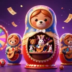 Engage with the exciting world of rokok88 slot featuring animated characters in a vibrant casino scene.
