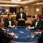 Kuwin VIP gaming area showcasing high-stakes poker action with elegance and sophistication.