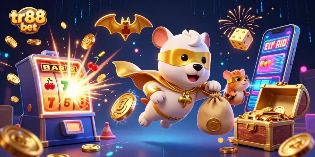 Join the excitement with the tr88 bet superhero dog flying to win big in casino games!