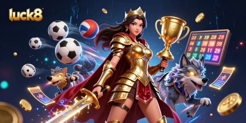 Experience the thrill of luck8 with dynamic betting actions illuminated by vibrant gaming elements.