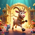 Engage with online pokies Australia PayID in a lively cartoon casino scene filled with mischief and excitement.