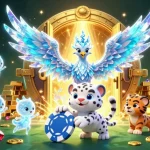 Experience thrilling gameplay at nk88, featuring vibrant characters and sparkling casino treasures.