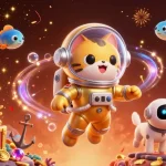 Engage with j188's exhilarating casino experience featuring a floating astronaut cat and treasure-filled underwater scene.