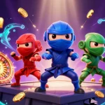 Experience the thrill of gaming with tải app 98win in this vibrant 3D casino illustration.
