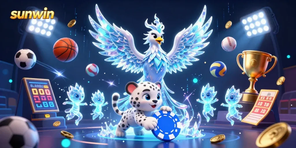 Experience the thrill of sunwin with vibrant 3D illustrations showcasing interactive gaming elements.