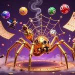 Join the excitement at xoso66 with colorful lottery elements and dynamic gaming interactions in this vibrant 3D illustration.