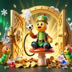 Experience online sports betting excitement with vibrant 3D illustration of a caterpillar master in a sports-themed scene.