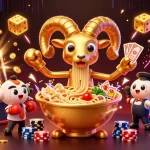 Engaging 11win scene capturing a vibrant casino experience with colorful characters and dynamic game elements.